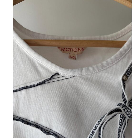 Y2K Patchwork Top with Bow | Vintage Cut & Sew Tank - Picture 5 of 5